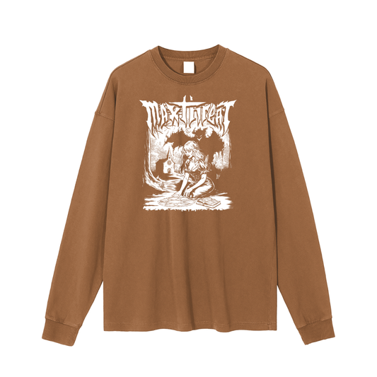 Enzyme Washed Long Sleeve T-shirt